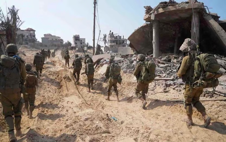 Israeli soldiers take control of Hamas's Bureij Battalion headquarters in Gaza