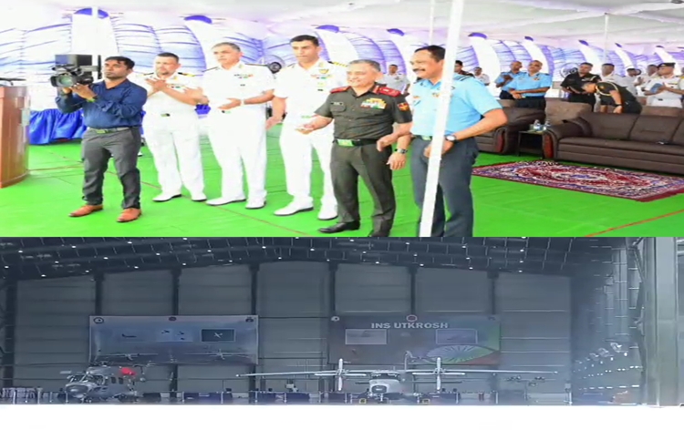 CDS, General Anil Chauhan inaugurates LRMR Hangar & Dispersal at Naval Air Station, INS Utkrosh today in Port Blair