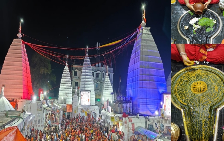 Devotees from different parts of country gather to offer prayers at Baba Baidyanathdham temple in Deoghar on first Monday of Saawan