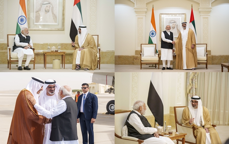 PM Modi reaches Abu Dhabi on official visit to UAE; to hold delegation-level talks & discussions with UAE President Sheikh Mohamed bin Zayed Al Nahyan