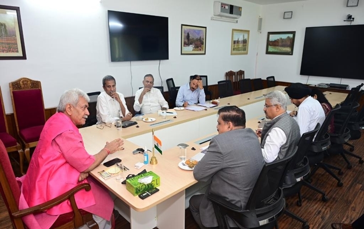LG Manoj Sinha chairs review-cum-consultation meeting at Raj Bhawan