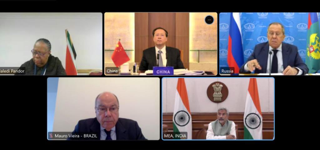 EAM Dr S Jaishankar virtually participates in BRICS Foreign Ministers meeting