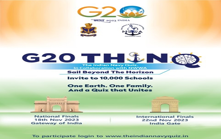 New Delhi: The Indian Navy Quiz “G20 THINQ” launches for school students