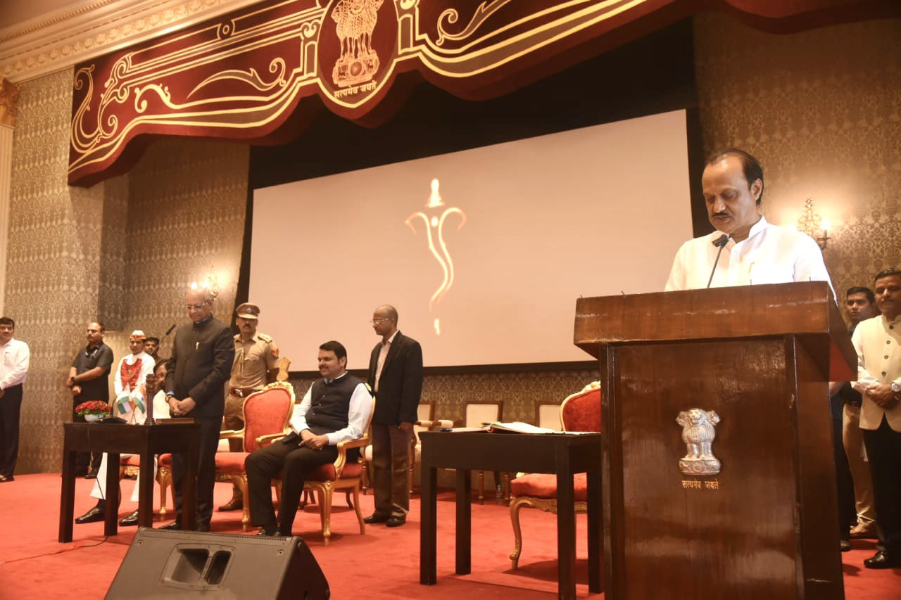 NCP leader Ajit Pawar joins Eknath Shinde-led Shiv Sena and BJP govt in Maharashtra; Takes oath as Deputy CM along with 8 other party leaders