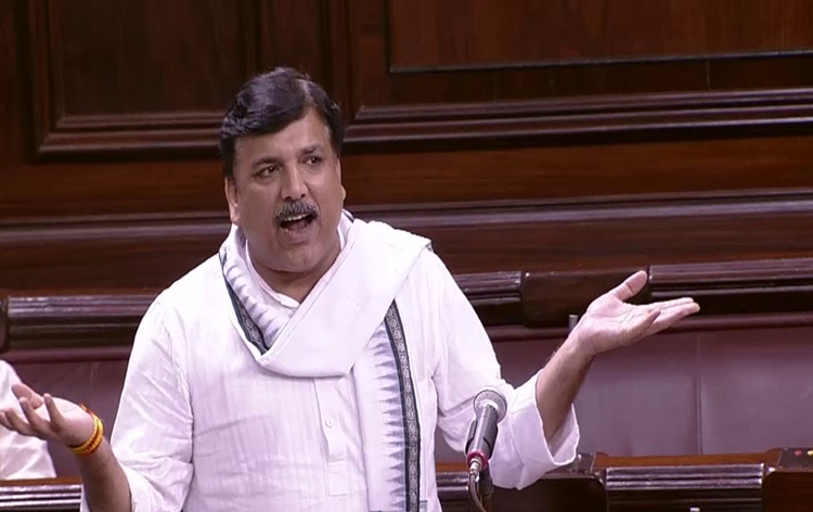 Aam Aadmi Party MP Sanjay Singh is suspended from Rajya Sabha