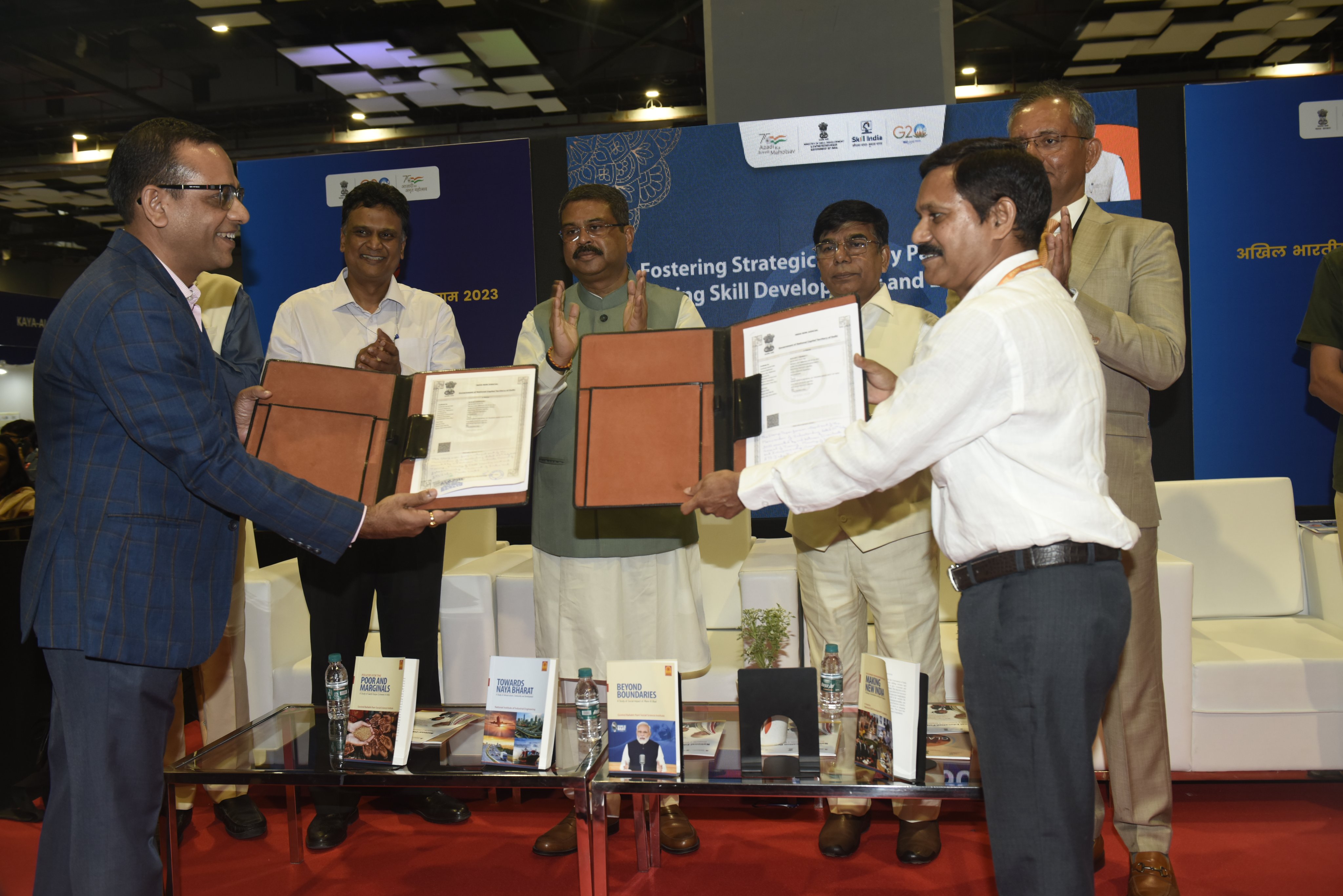 Ministry of Education and Skill Development and Entrepreneurship signs 106 MoUs with various esteemed organizations & institutions in New Delhi today