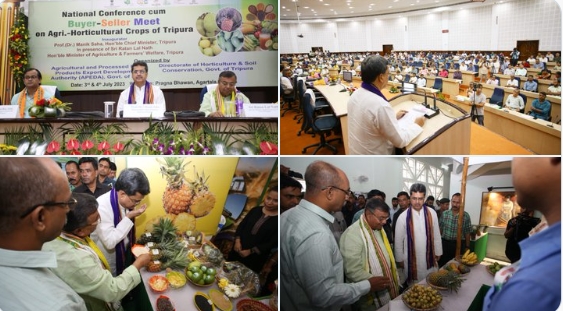 Tripura CM Dr. Manik Saha inaugurates National Conference on Buyers & Sellers of Agricultural Products in Agartala