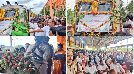 Union Minister L.Murugan says introduction of Vande Bharat trains reduced travel time for commuters