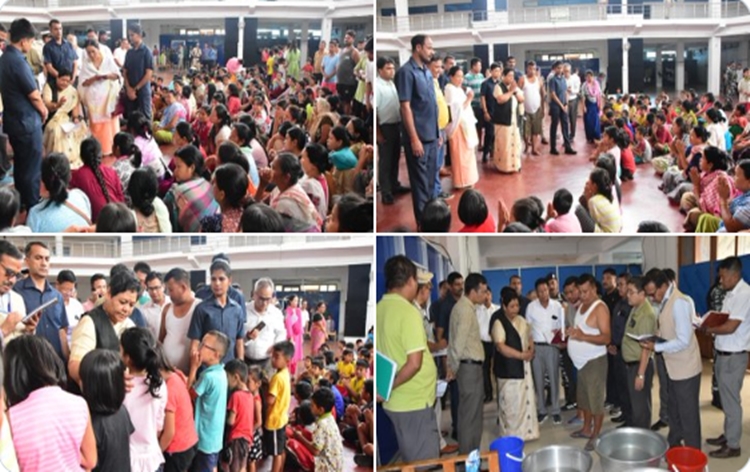 Manipur Governor Anusuiya Uikey visits relief camp opened in Imphal West district