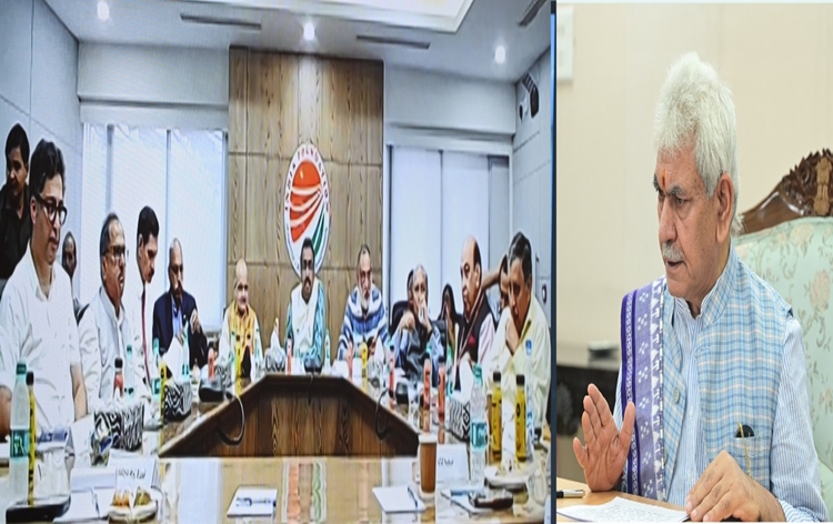 J&K Lt Governor Manoj Sinha addresses round table discussion on development scenario in UT