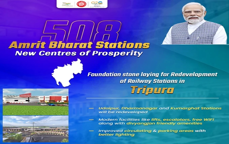 Tripura CM expresses gratitude to PM Modi for including Udaipur, Dharmanagar & Kumarghat railway stations in redevelopment project