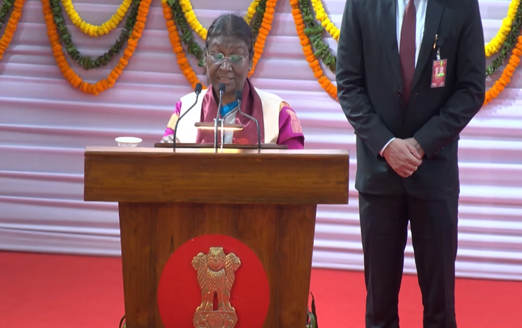 President Droupadi Murmu attends 10th convocation ceremony of Guru Ghasidas Central University, Bilaspur, Chhattisgarh
