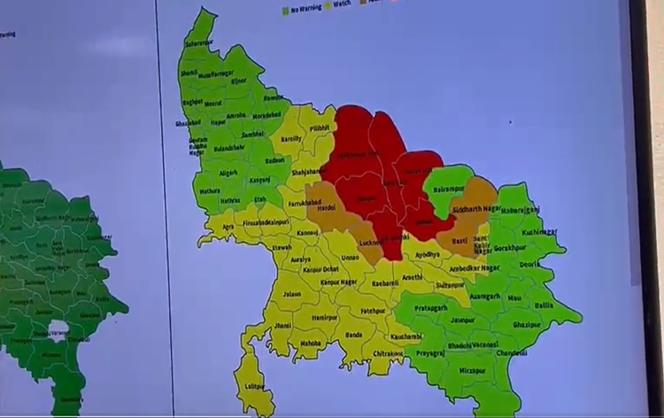 Yellow alert issued in UP till 16th September with warnings of heavy rains, thunderstorms, lighting and squall