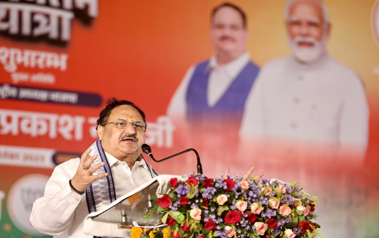 Chhattisgarh: BJP President J.P. Nadda flags off second phase of 'Parivartan Yatra' from Jashpur