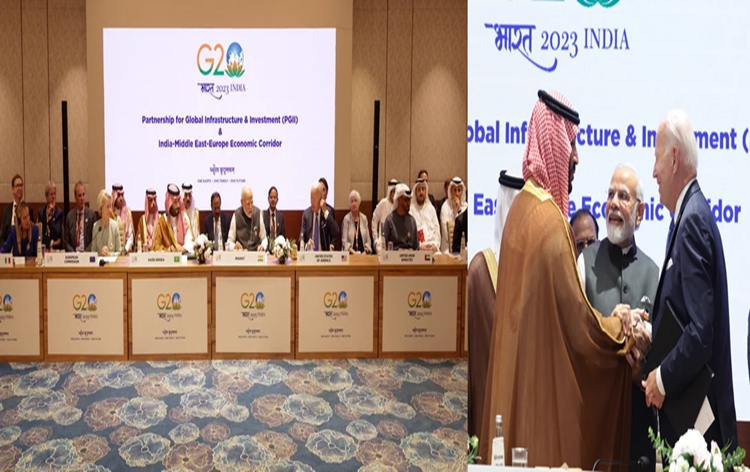 भारत-पश्‍चिम एशिया-यूरोप मेगा आर्थिक गलियारे की घोषणा, भारत, संयुक्त अरब अमीरात, सऊदी अरब, यूरोपीय संघ, फ्रांस, इटली, जर्मनी और अमेरिका गलियारे का हिस्सा है