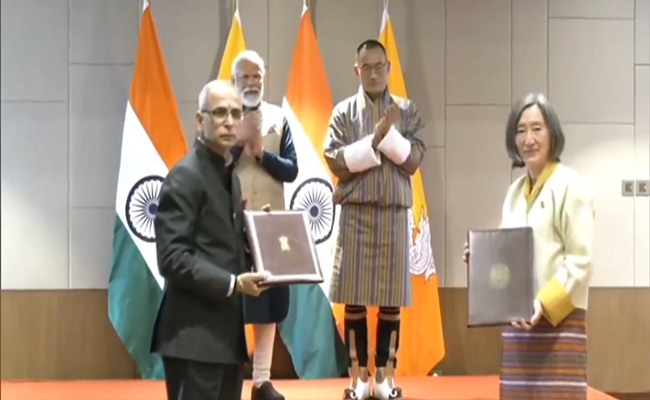 India and Bhutan exchanged several MoUs to strengthen partnership
