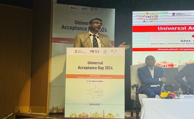 Electronics and IT Secretary S. Krishnan launches BhashaNet portal in New Delhi