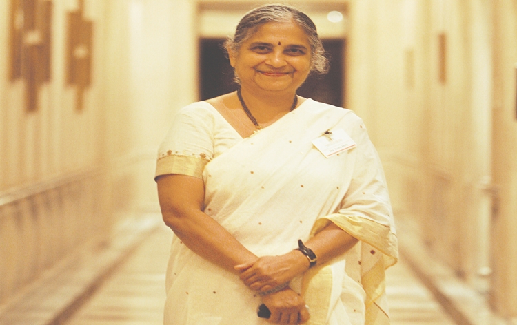 Philanthropist Sudha Murty takes oath as member of Rajya Sabha