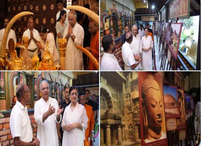 High Commission of India in Colombo unveils Buddhist Exhibition at Sri Sambodhi Maha Vihara Temple