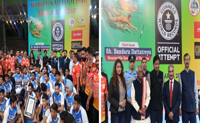 India makes new Guinness World Record in Kabaddi with participation of 128 players