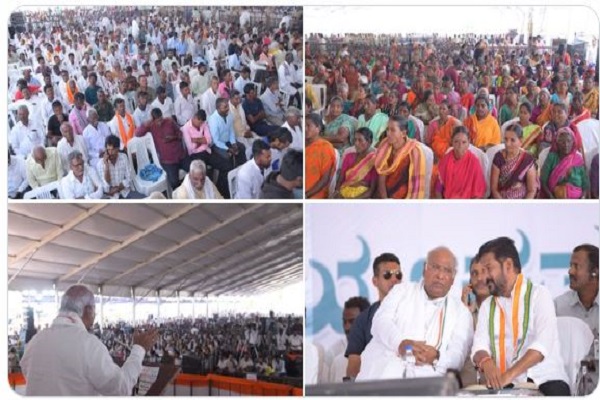 कांग्रेस अध्‍यक्ष मल्लिकार्जुन खरगे ने कर्नाटक में यादगीर जिले के गुरमितकल में चुनावी सभा को संबोधित किया