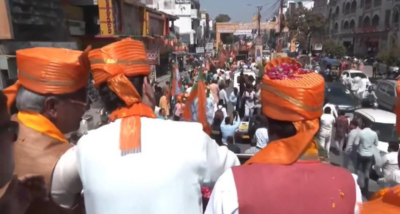 भारतीय जनता पार्टी के राष्ट्रीय अध्यक्ष जगत प्रकाश नड्डा ने उत्तराखंड के हरिद्वार में रोड शो किया