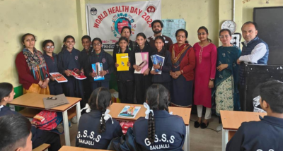 स्वास्थ्य विभाग के सौजन्य से राजकीय वरिष्ठ माध्यमिक पाठशाला संजौली में विश्व स्वास्थ्य दिवस मनाया गया
