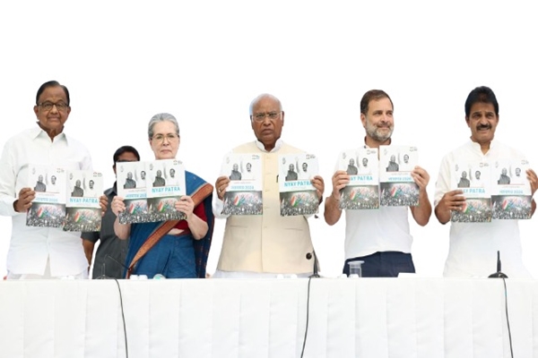 Congress releases manifesto for Lok Sabha elections