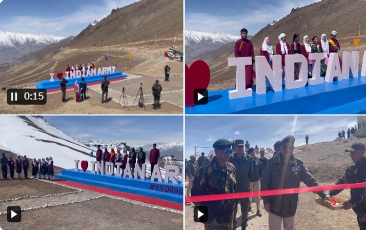 Ladakh: Indian Army unveils Selfie Point at Hombotingla Pass in commemoration of 25th anniversary of Kargil Vijay Diwas