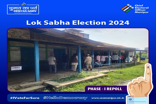 Repolling underway at 11 Polling Stations under Inner Manipur Parliamentary Constituency
