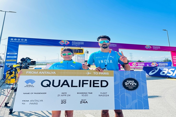 Priyanka Goswami-Akshdeep Singh bag marathon race walk mixed relay Paris Olympics 2024 quota for India