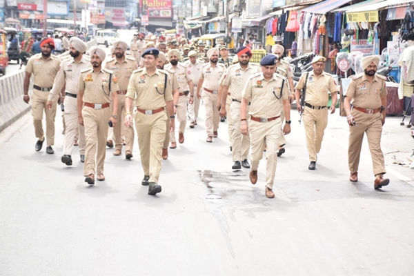 Punjab Police carry out flag marches at all vulnerable & sensitive pockets across state ahead of LS Polls- 2024