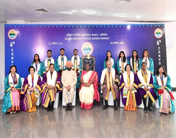 Prez Droupadi Murmu addresses fourth convocation ceremony at AIIMS Rishikesh; asks medical students to embrace rapid changes in medical science.