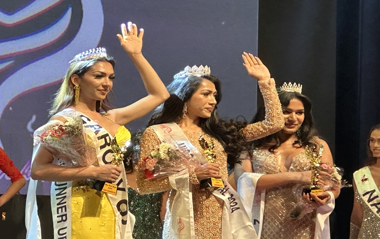 Anmol Rai, a transwoman crowned as Miss Pink Nepal 2024 in gala event, Kathmandu