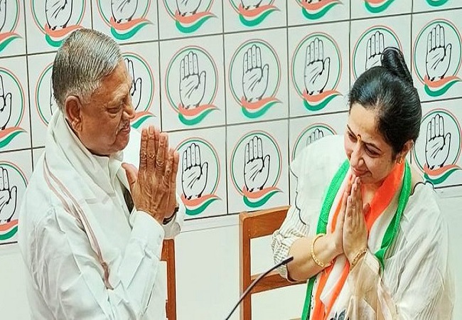 हरियाणा के पानीपत शहर के भाजपा की पूर्व विधायक रोहिता रेवड़ी भारतीय राष्‍ट्रीय कांग्रेस में शामिल