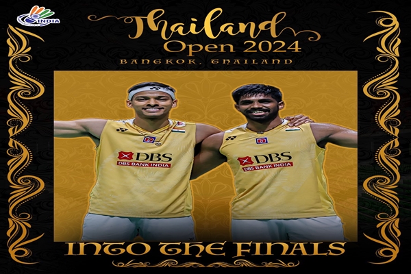Chirag Shetty and Satwiksairaj Rankireddy storm into men’s doubles final of Thailand Open