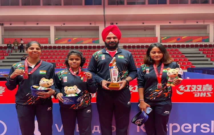 Sports Minister Mandaviya extends his heartiest congratulations to Women’s Table Tennis team for winning Bronze Medal at 2024 BRICS Game