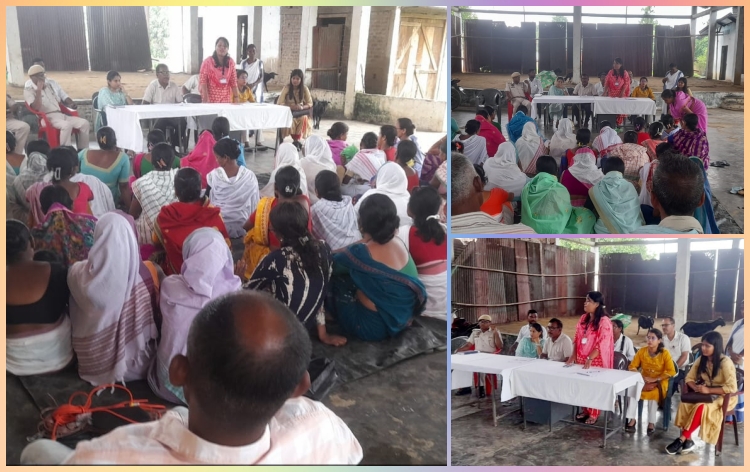 উত্তৰ যোৰহাটৰ নিমাতী সমীপৱৰ্তী বৰআলি কৈৱৰ্ত গাঁৱৰ ৰংগমঞ্চত বাল্য বিবাহ প্রতিৰোধ সম্পৰ্কীয় সজাগতা সভা