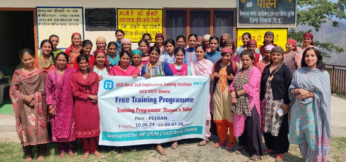 यूको आरसेटी और डीआरडीए  के संयुक्त तत्वाधान में  मशोबरा ब्लॉक की अंतिम छोर की पंचायत पीरन में नए सिलाई केंद्र ने कार्य करना आरंभ
