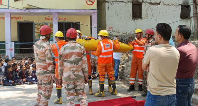 राजकीय वरिष्ठ माध्यमिक पाठशाला नोगली के समीप खण्ड स्तरीय मेगा मॉक एक्सरसाइज का आयोजन किया गया