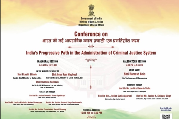 One-day conference titled ‘India’s Progressive Path in the Administration of Criminal Justice System’ organized in Mumbai