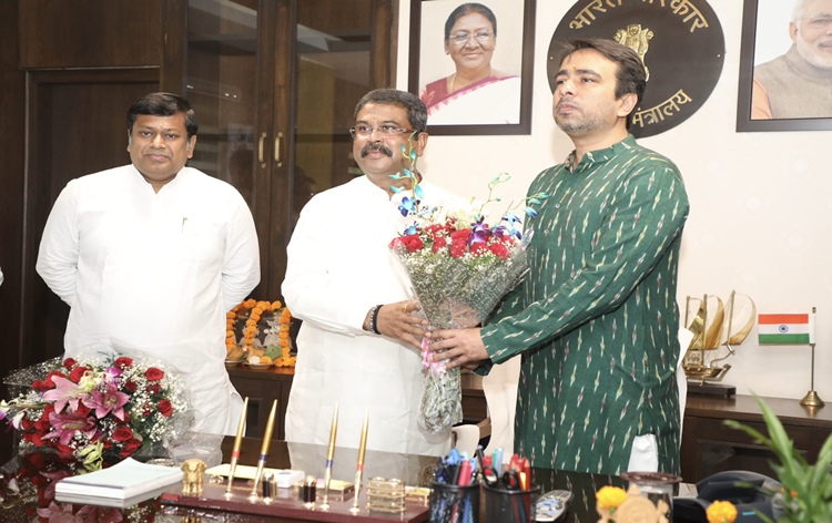 Dharmendra Pradhan assumes charge as Union Minister of Education; Rao Inderjit Singh takes charge as MoS (Independent Charge) MOSPI