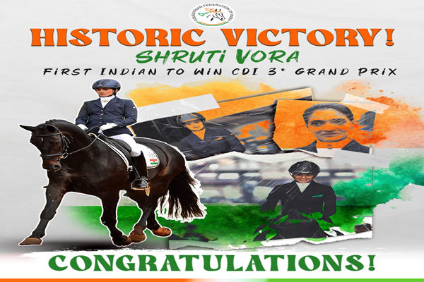 Shruti Vora scripts history and becomes the first Indian rider to win 3-star Grand Prix event