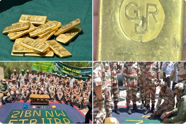 ITBP seizes 108 gold biscuits weighing 108 kg near Sirigaple in Eastern Ladakh
