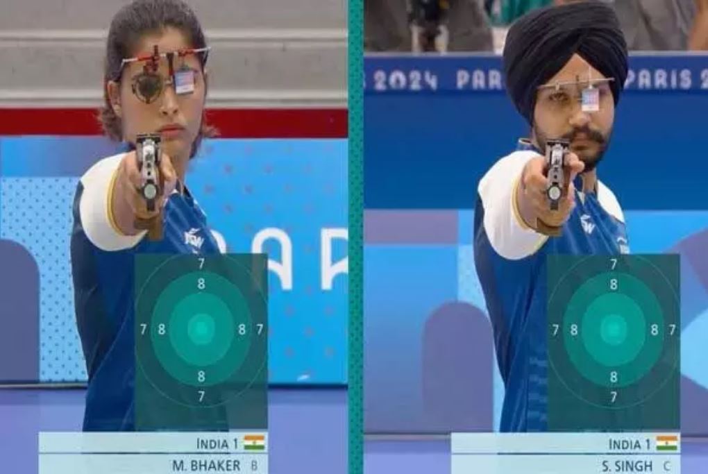 भारतीय निशानेबाज मनु भाकर और सरबजोत सिंह ने आज पेरिस ओलिंपिक में दस मीटर एयर पिस्टल मिक्स्ड टीम इवेंट में भारत के लिए दूसरा कांस्य पदक जीता