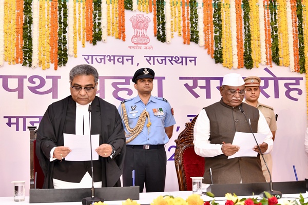 Haribhau Kisanrao Bagde takes oath as Governor of Rajasthan at Raj Bhawan