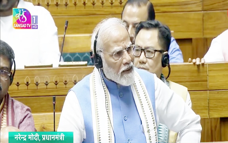 PM Modi hits out at LoP Rahul Gandhi over his remark on a particular community in Lok Sabha