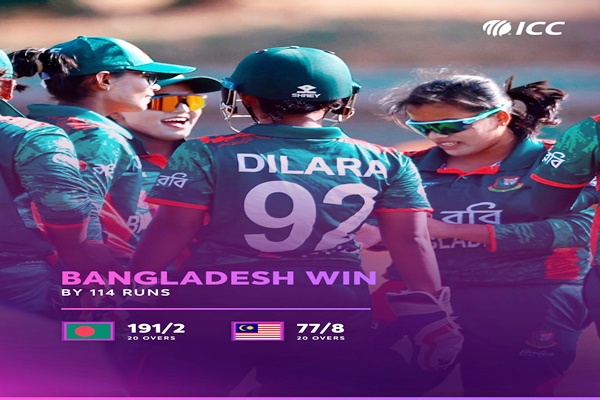 Bangladesh beats Malaysia by 114 Runs in Women’s Asia Cup