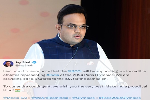 BCCI to provide 8.5 crore rupees to Indian Olympic Association for Paris Olympics
