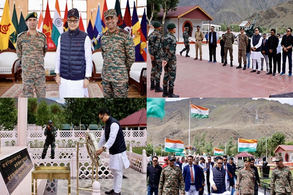 Ladakh: Union Minister Kiren Rijiju pays tribute to soldiers of Operation Vijay at Kargil War Memorial in Dras